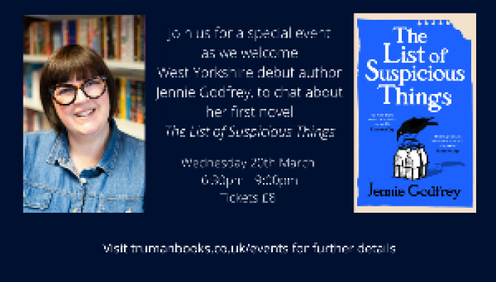 An evening with debut author Jennie Godfrey